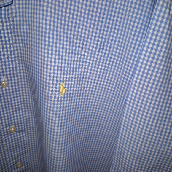 RALPH LAUREN Blue Checkered Men's Shirt - Picture 3 of 5